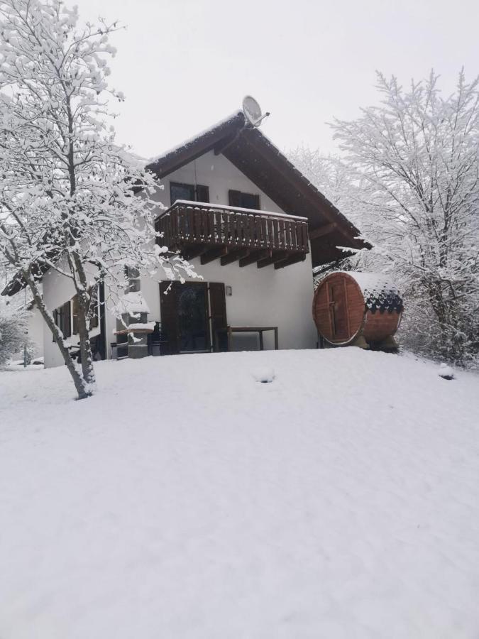 Seepark Kirchheim Ferienhaus Bei Zeta Mit Sauna Bagian luar foto